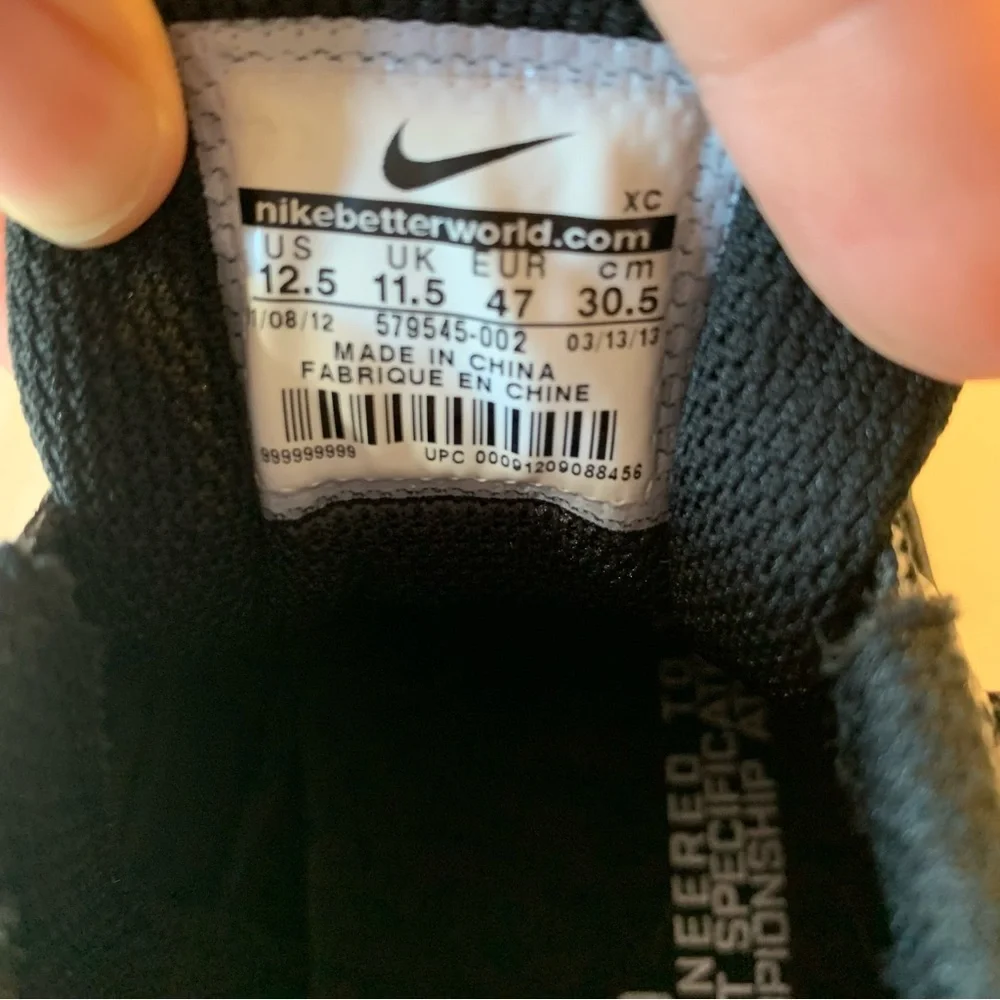 MENS‎ RIGHT CLEAT 12.5 NIKE BLACK ALPHA PRO AMPUTEE